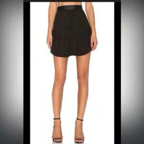 Saylor Black Tiered Ruffle Hem Mini Skirt Women’s Size Small S - Picture 6 of 6